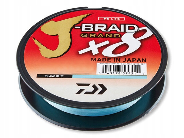 Plecionka Daiwa J-Braid Grand X8 135m 0.22mm Blue 12796-022