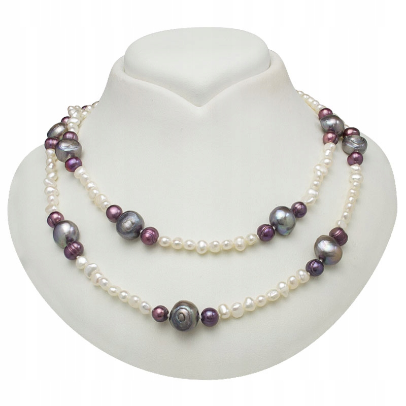 Dlouhá Šňůrka Z Pravých Perel Náhrdelník Opera