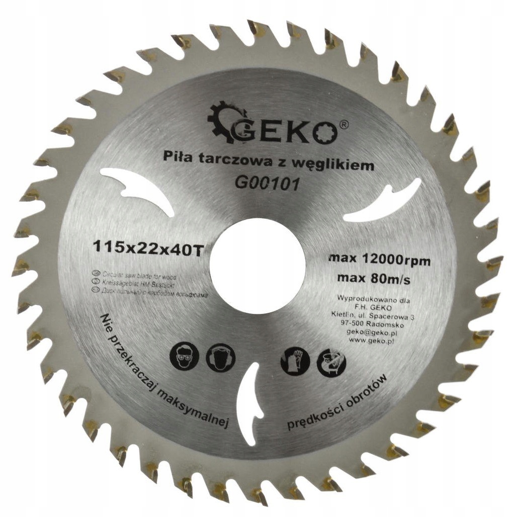 

Tarcza Do Cięcia Drewna 115x22 x 40T Piła Tarczowa