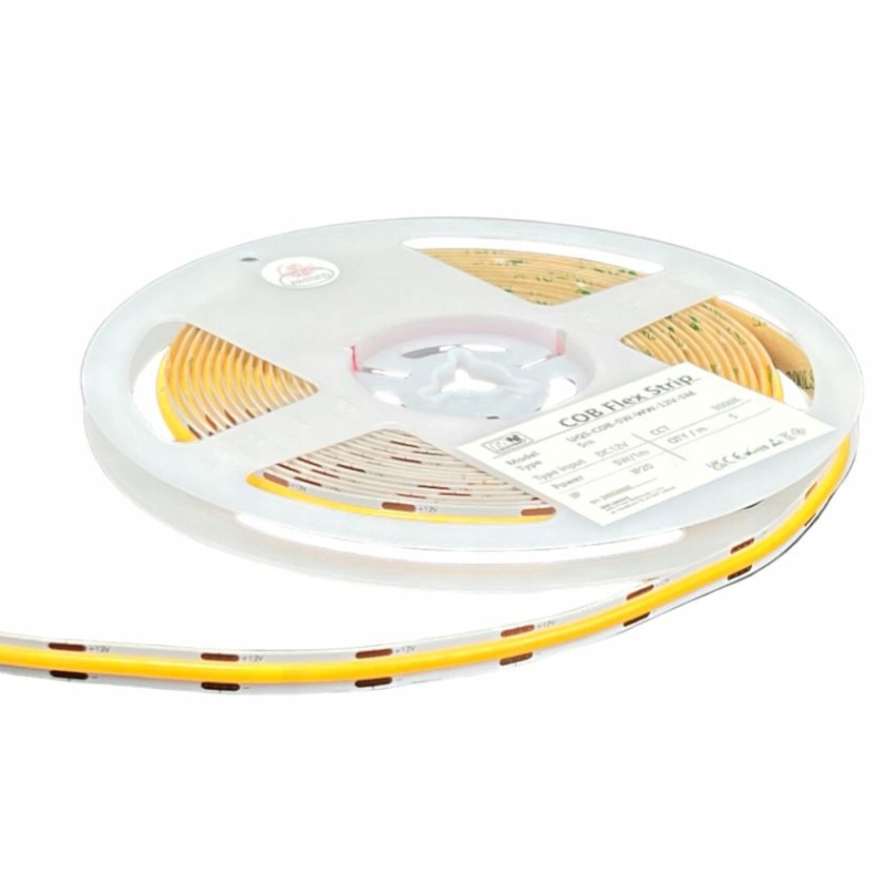 UQS-COB-5W-WW2K7-12V-50M, Led pásek a příslušenství, Mw Lighting/LED pásky/C...