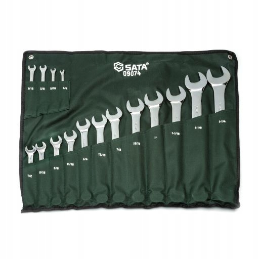 Komplet Očkoplochých Kľúčov 1/4"-1-1/4" Plachta 16 Ks Sata