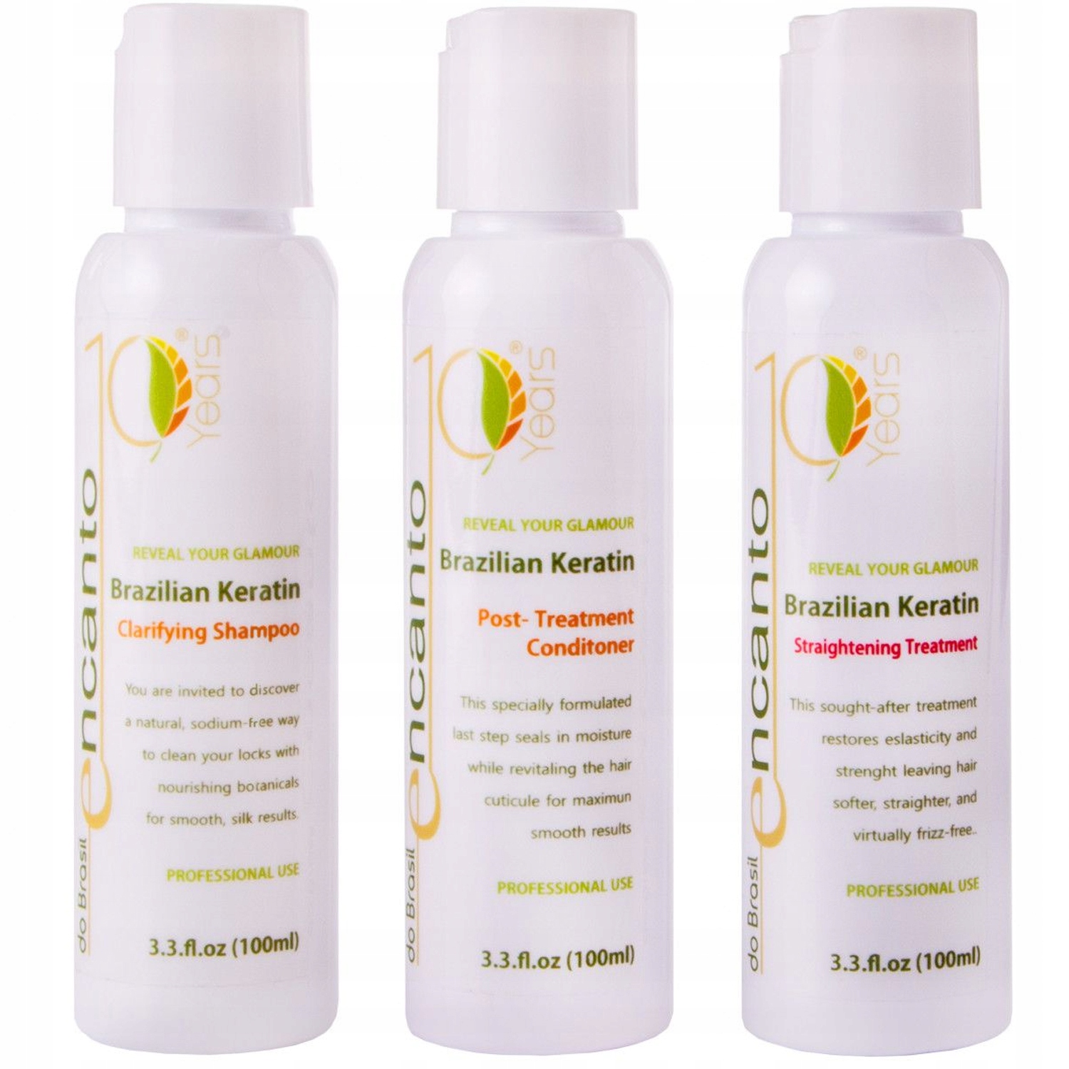 

Encanto Keratyna Prostowanie Włosów Zestaw 3x100ml