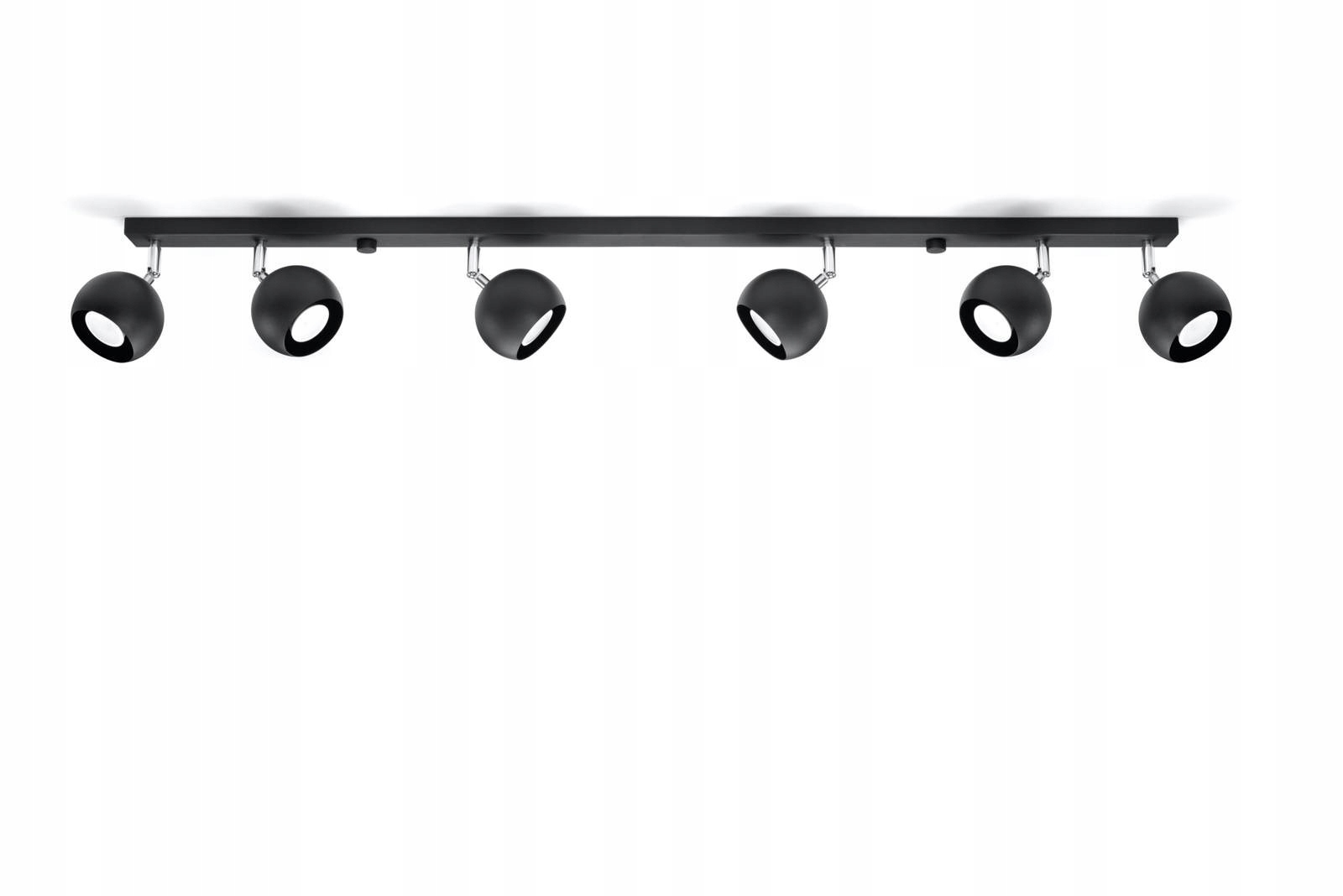 Čierny stropné svietidlo Oculare 6L SL.0448 Sollux lighting