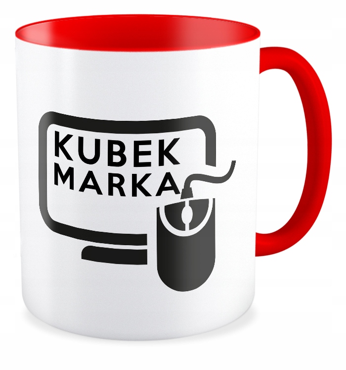 

Kubek czerwony prezent dla Informatyka + Imię