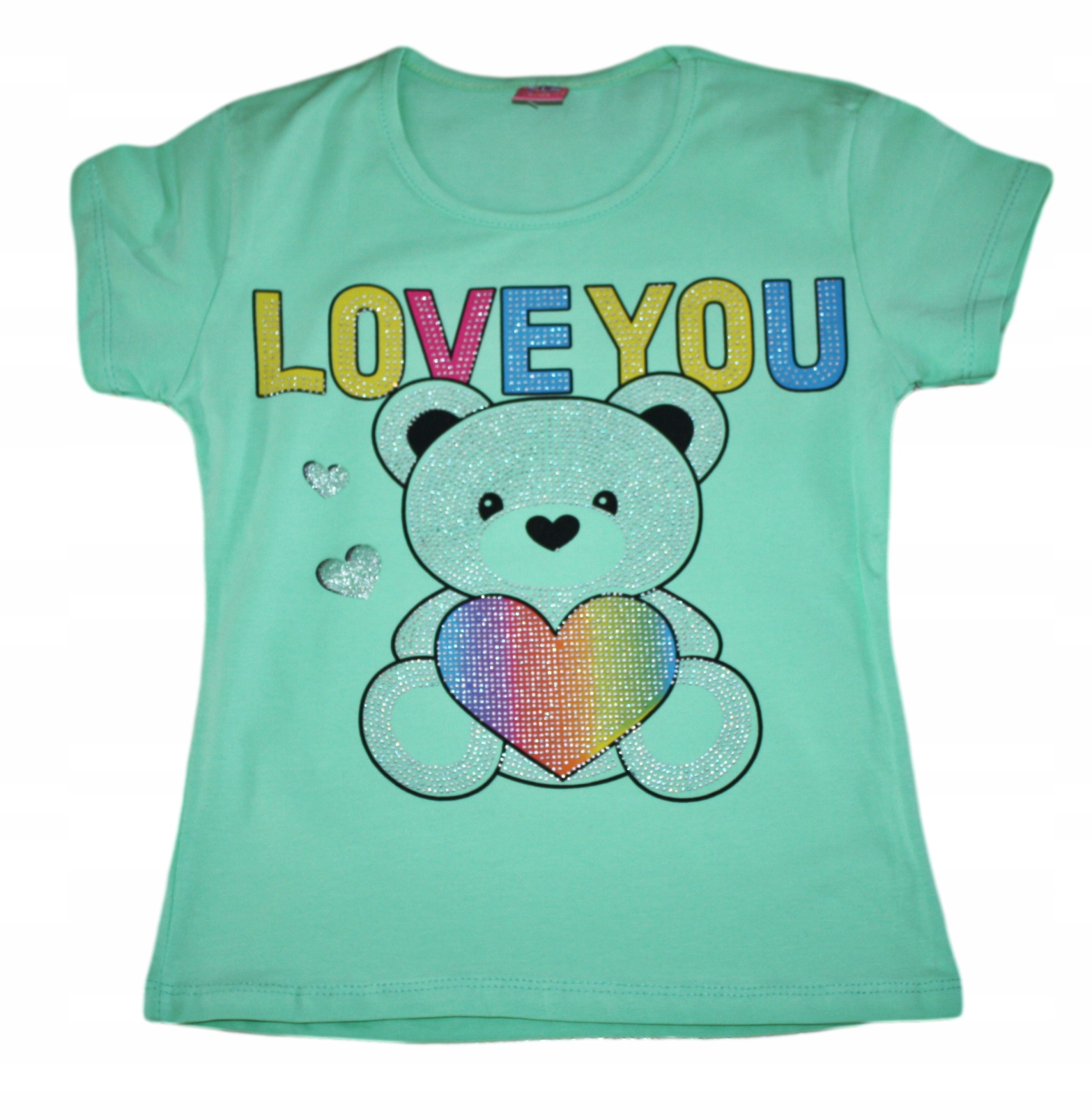 BLUZKA CYRKONIE SERCE MIŚ R 128