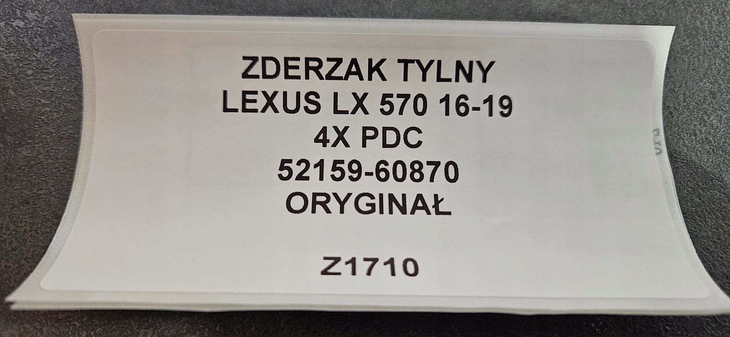 bumper rear LEXUS LX 570 16-19 4XPDC original 52159-60870