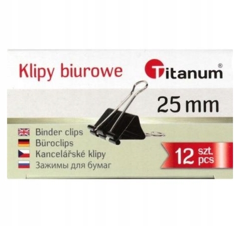 

Klipy Titanum BC25 25mm, 12 szt. czarne (71642)