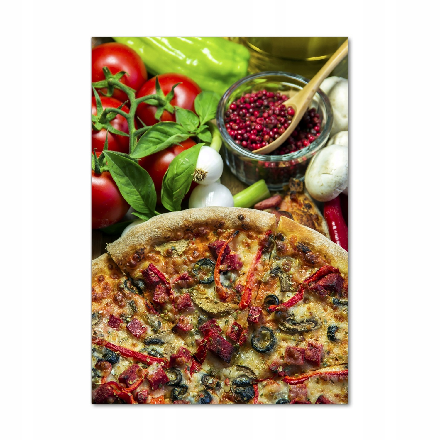 

Fotoobraz szklany na ścianę do salonu Pizza 70x100