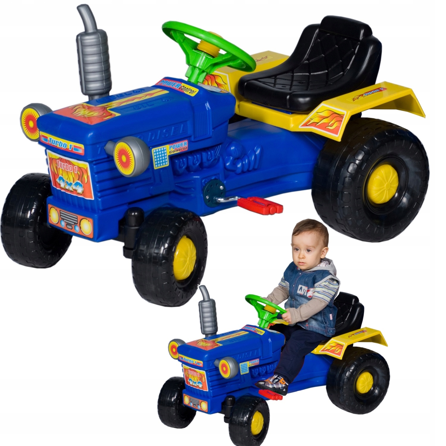 Duży Traktor Na Pedały Dla Dzieci Hak polski XXL