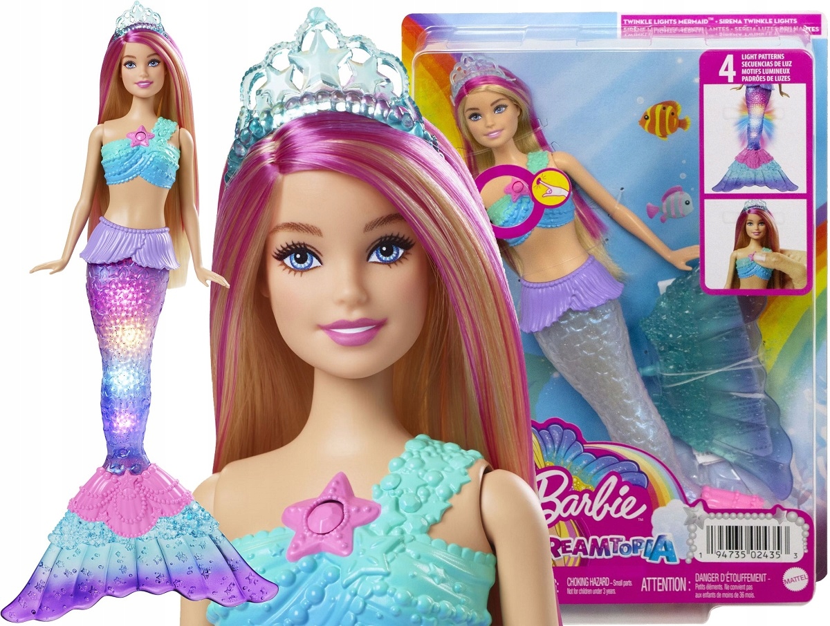 

Barbie Malibu Syrenka Migoczące Światłełka HDJ36