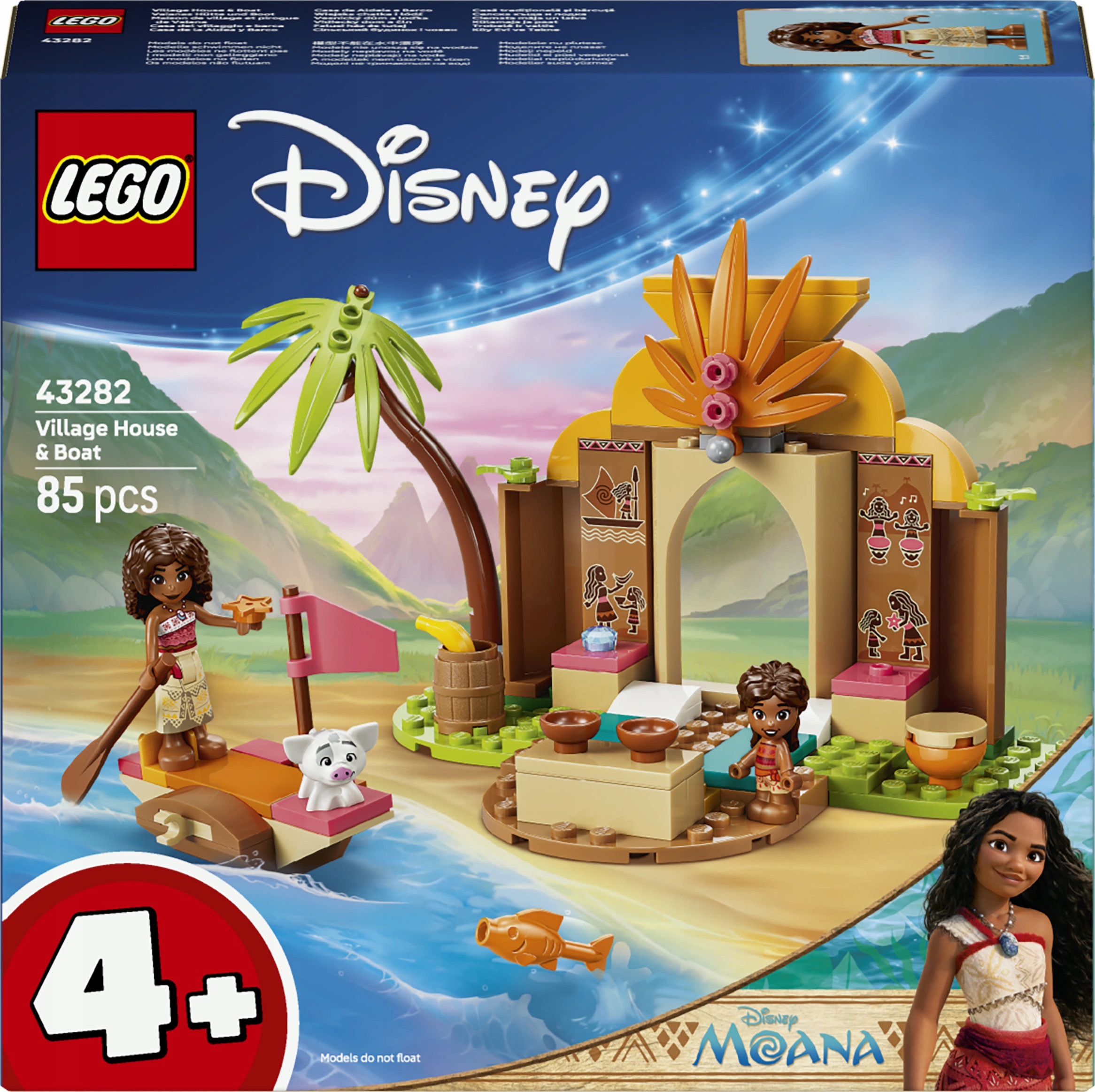 Lego Disney Vaiana Wiejska chatka i łódź 43282