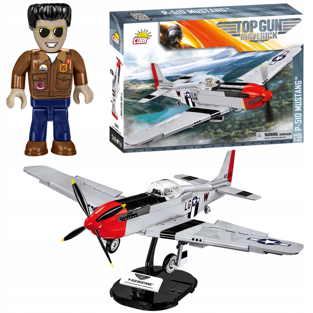 Klocki Cobi 5846 Samolot P-51D Mustang Top Gun