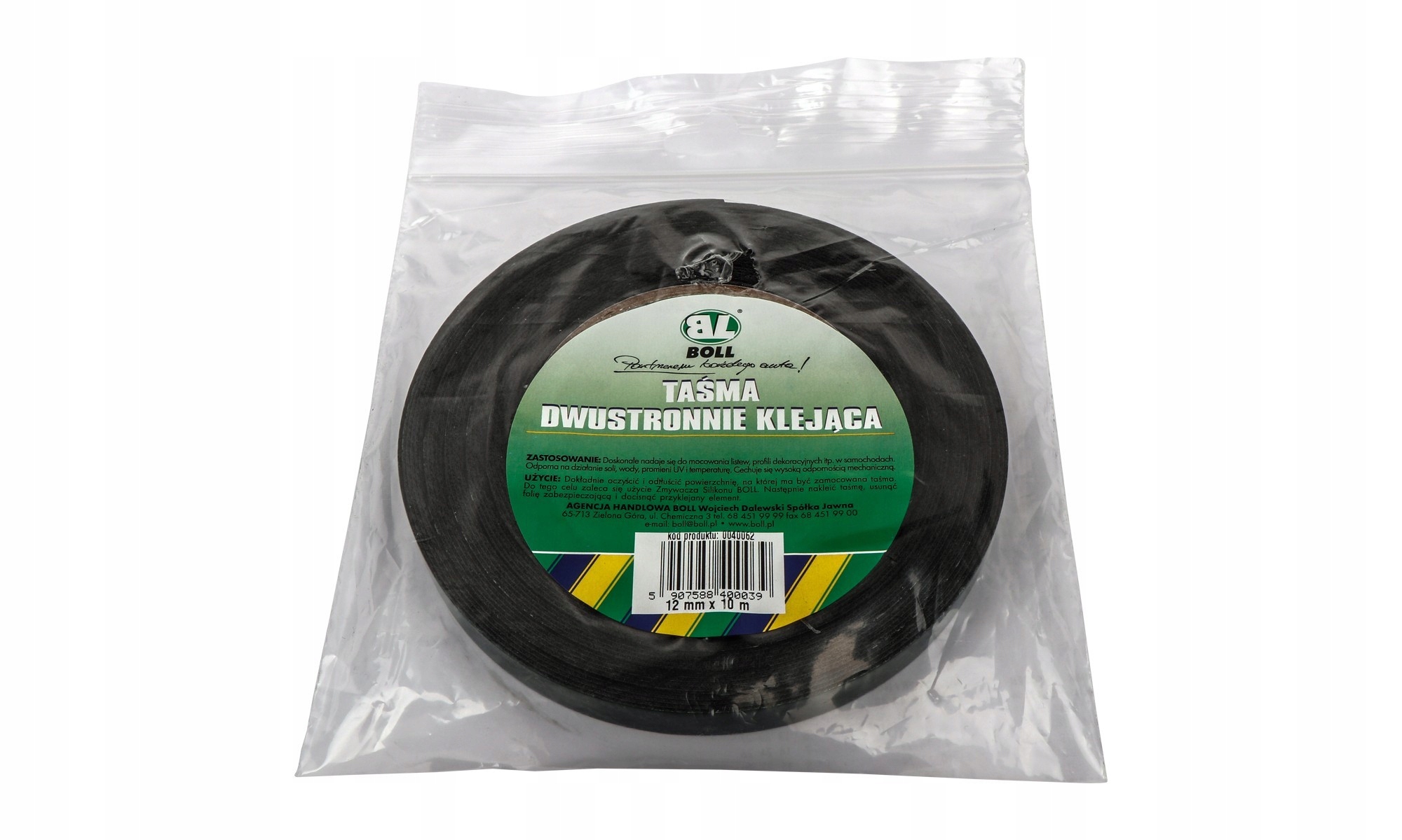 

Dwustronna taśma klejąca mocna 12mm/10m Boll