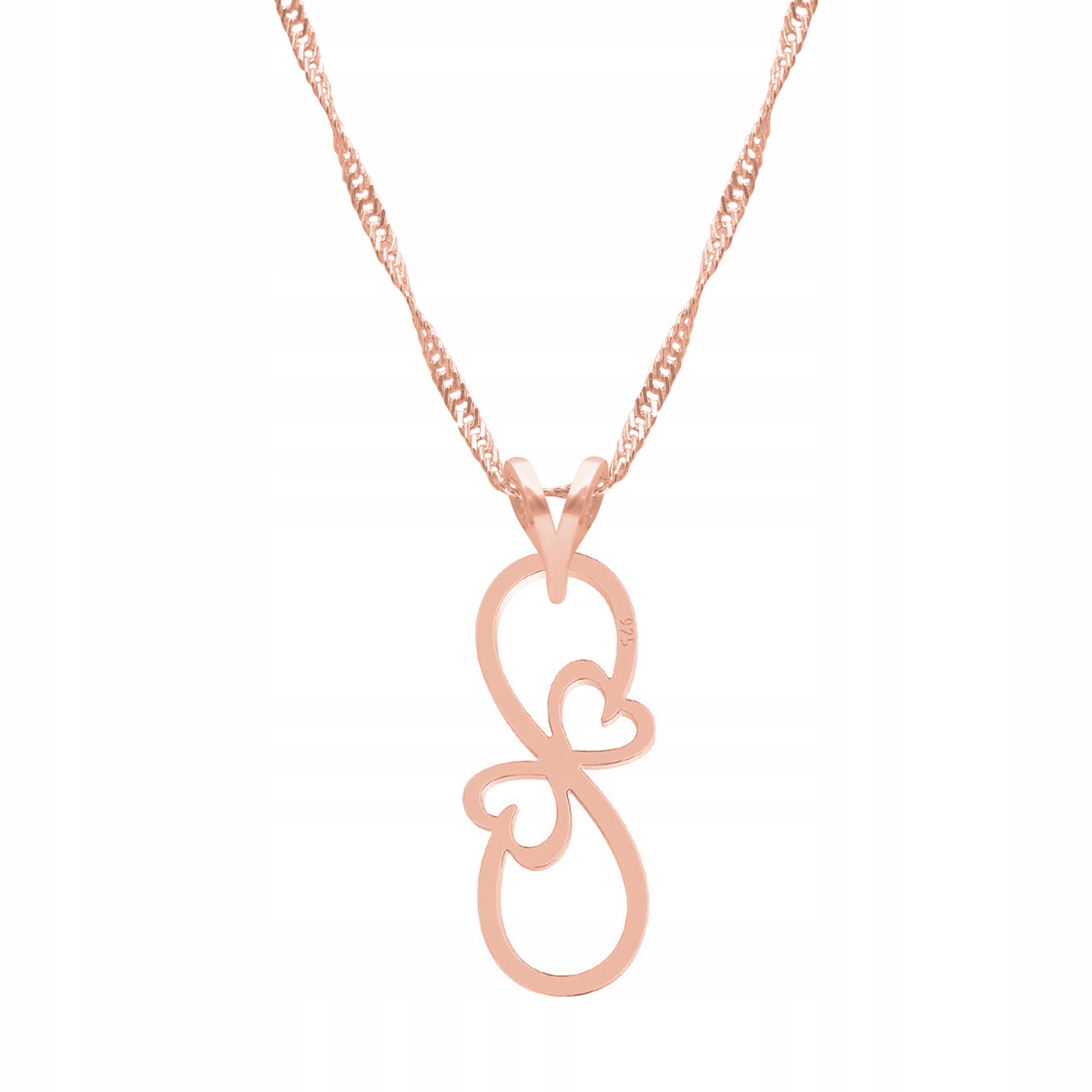 Řetízek zlatý náhrdelník 925 Infinity Srdce