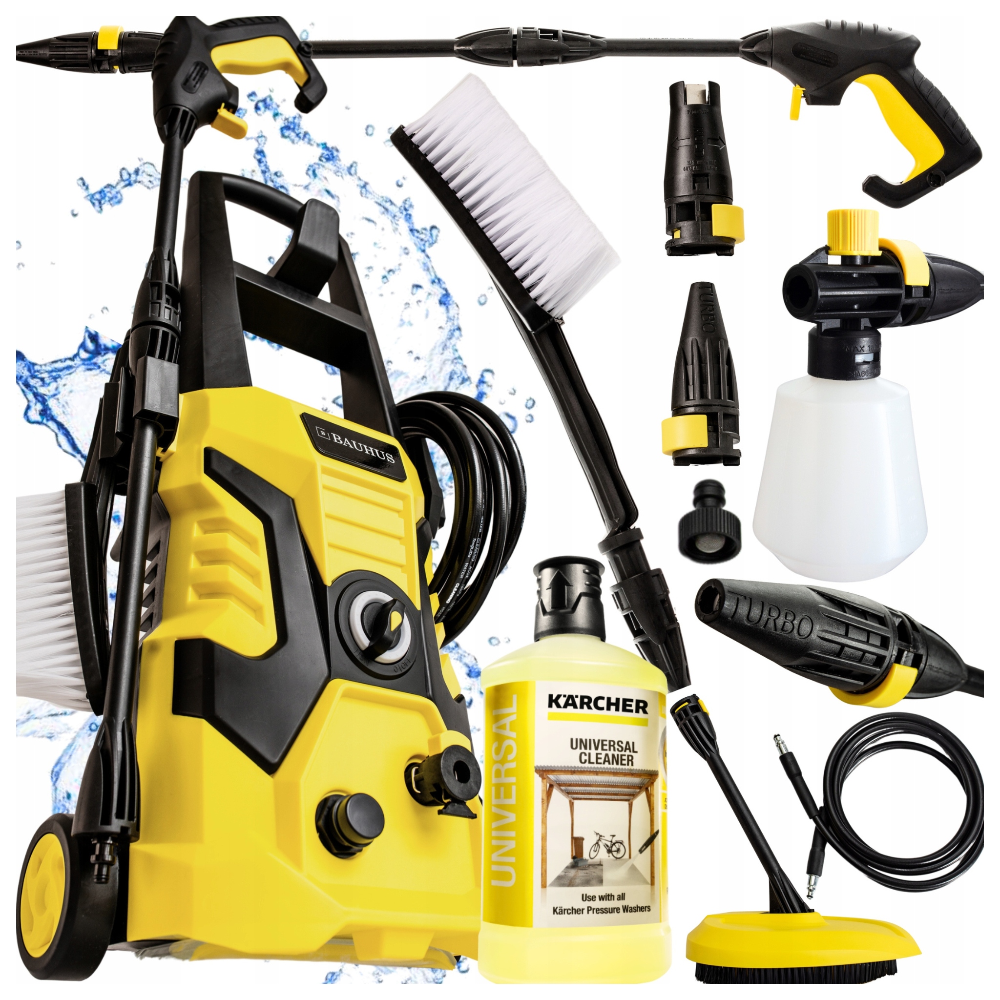 MYJKA CIŚNIENIOWA Mocna Pompa PRO PREMIUM Z KOŁAMI 1700W + PŁYN KARCHER