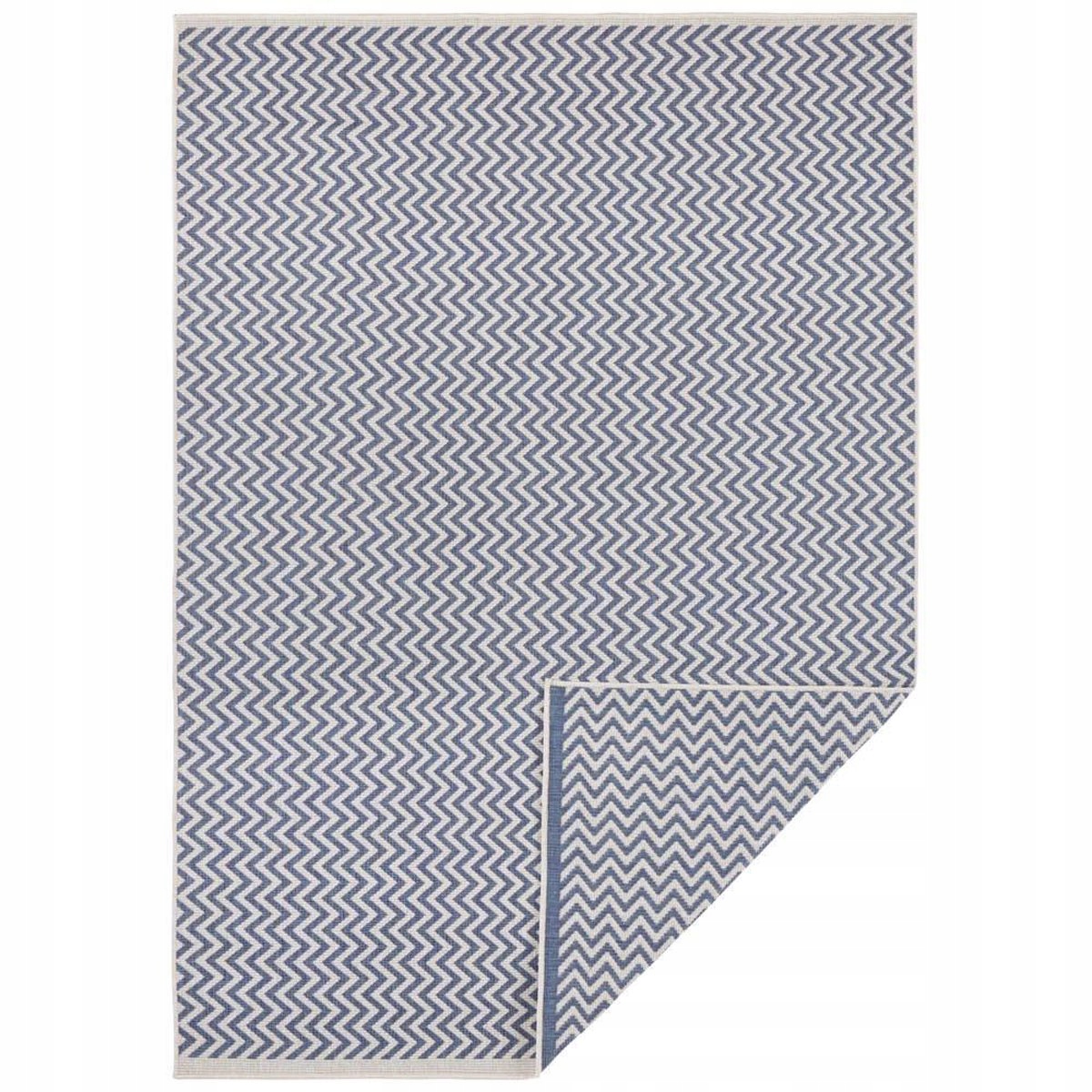 Modrý šnúrkový koberec Bougari Ivy 160x230 cm