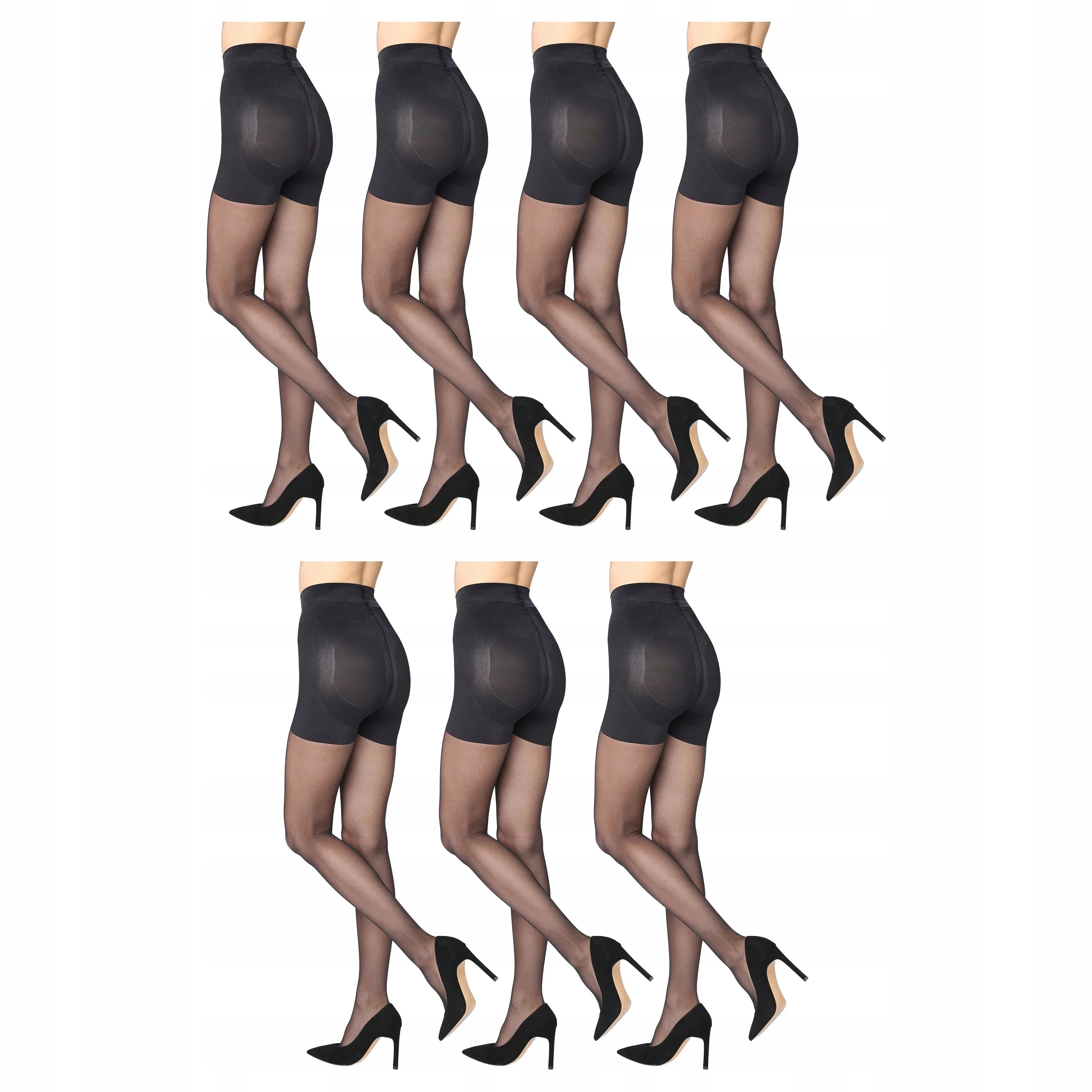 7x Marilyn punčocháče punčochy Plus Up 5 nero