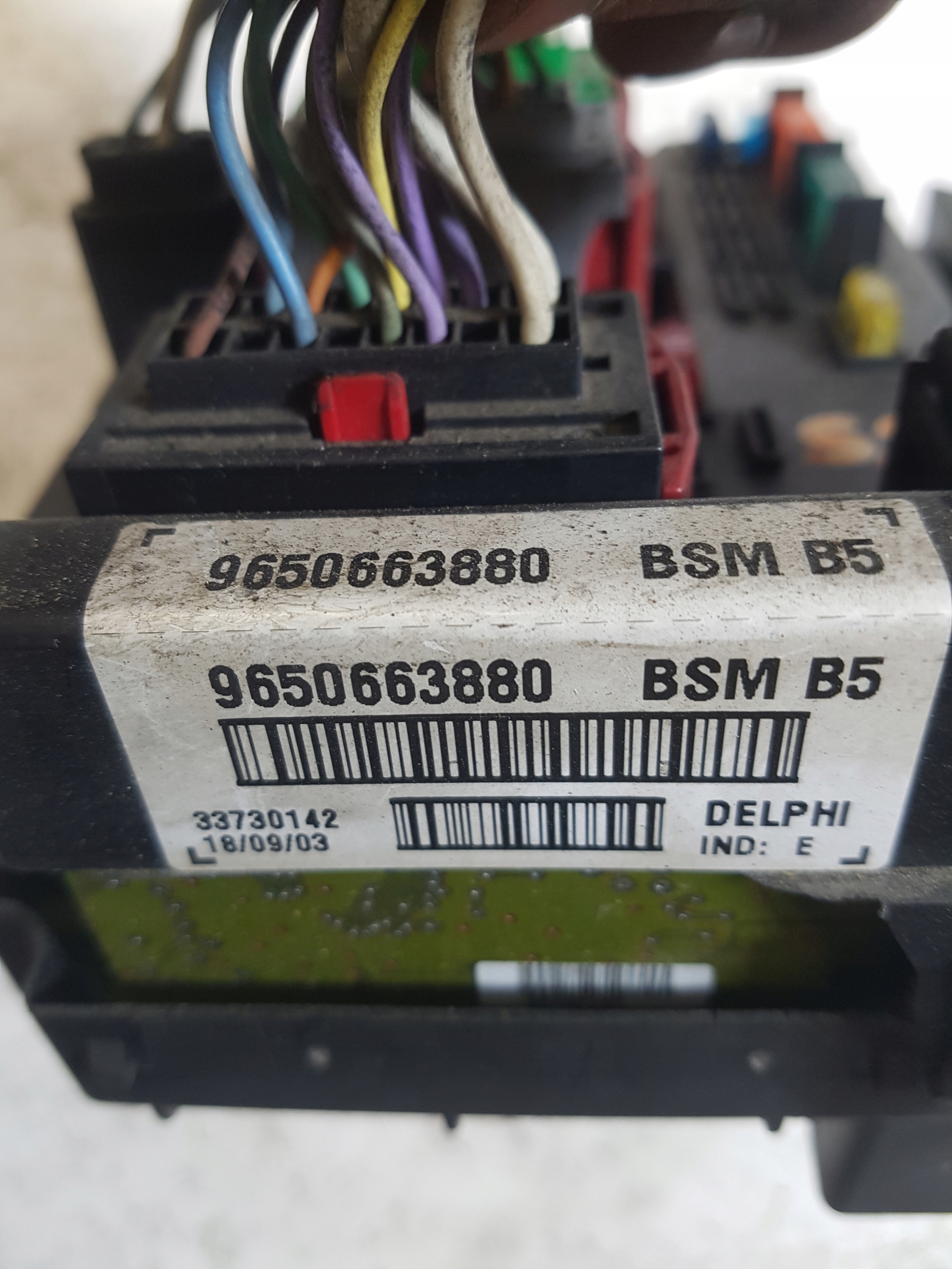 modulo BSM PEUGEOT 307 9650663880