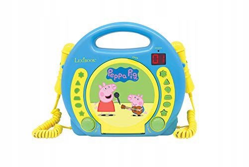 Lexibook Peppa Pig Georges CD Player For Kids With 2 Toy Microphones, Headp