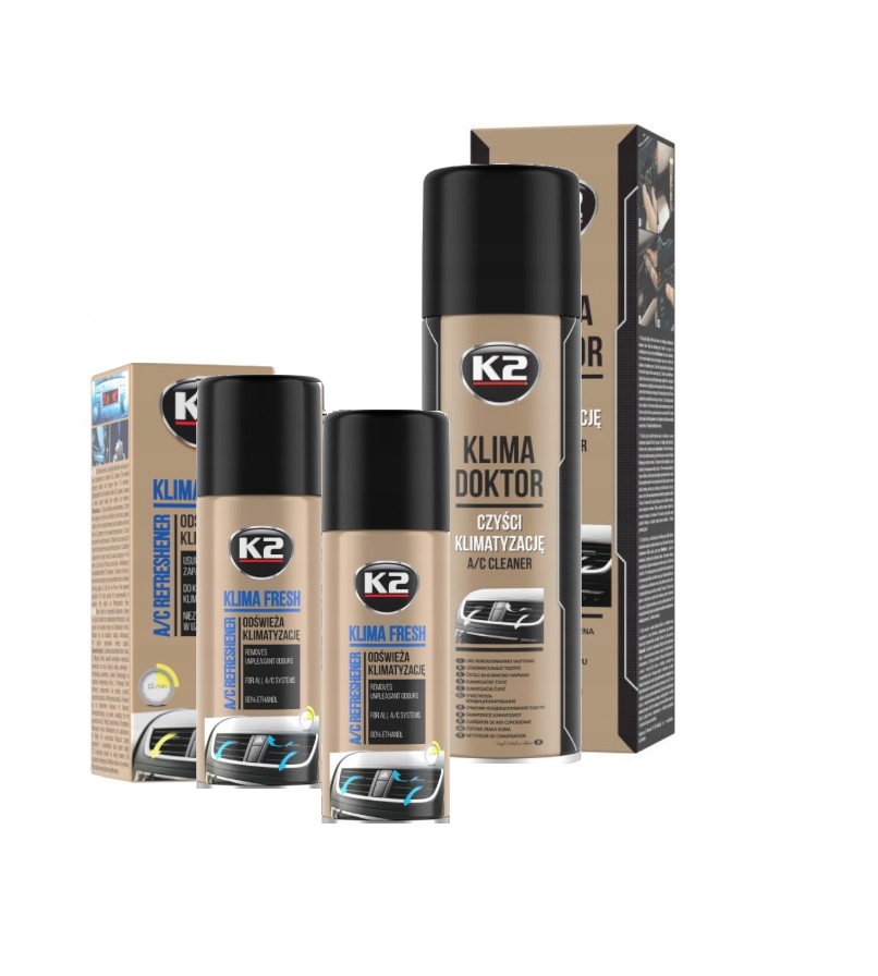 Zestaw Do Czyszczenia Odświeżania Dezynfekcji KLIMY KLIMATYZACJI - NEW CAR