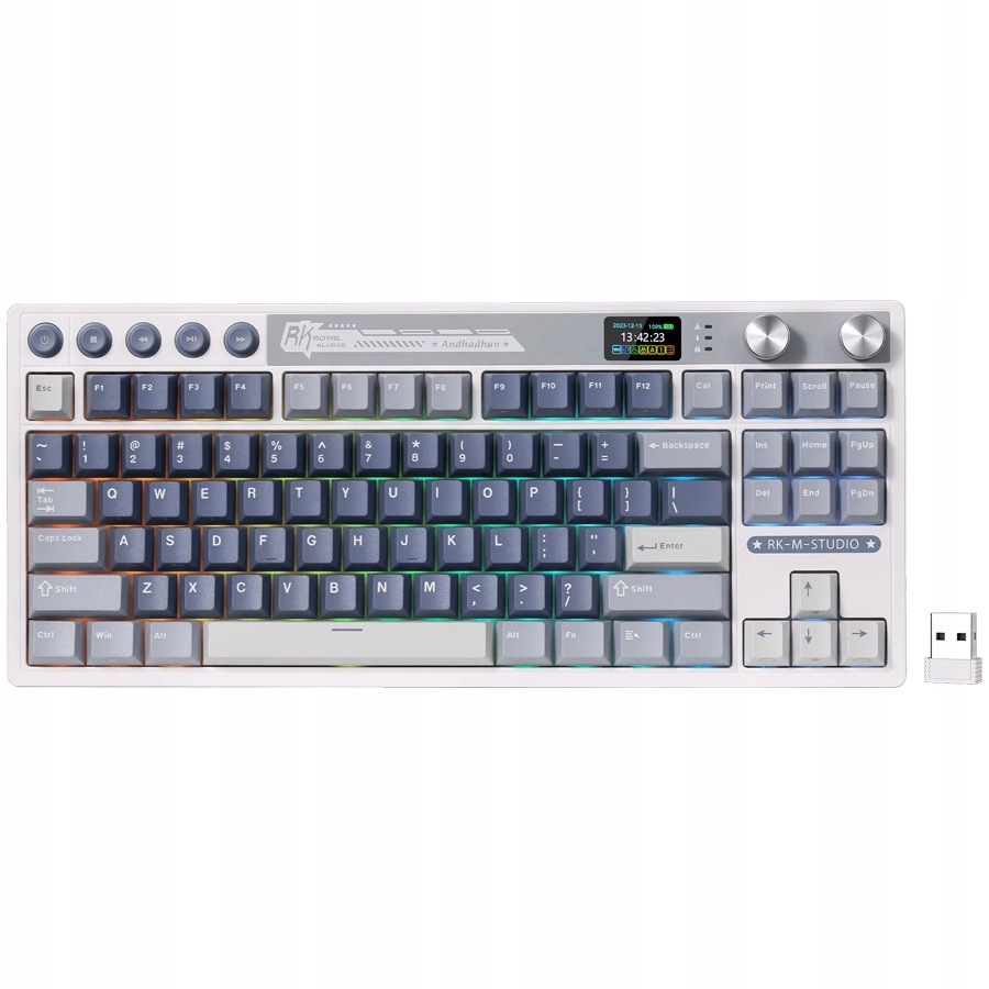 Royal Kludge Rk M87 Herní Klávesnice Pro Pc Notebook Mechanická Cream