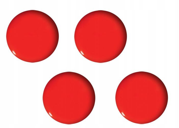 MAGNES OKRĄGŁY DO TABLIC 4szt 40mm czerwony