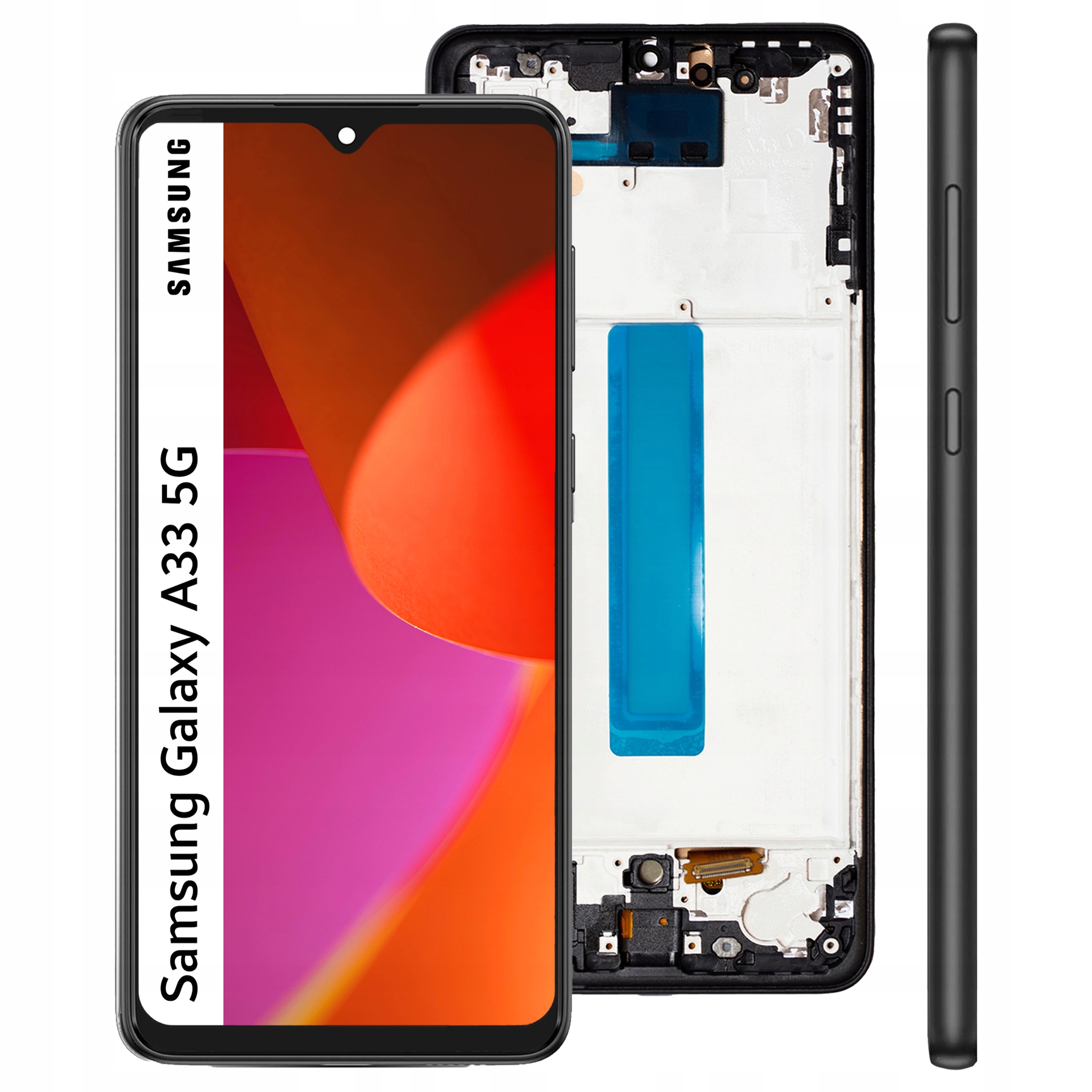 Displej s rámečkem pro Samsung A33 5G Oled Display LCD Panel, černý