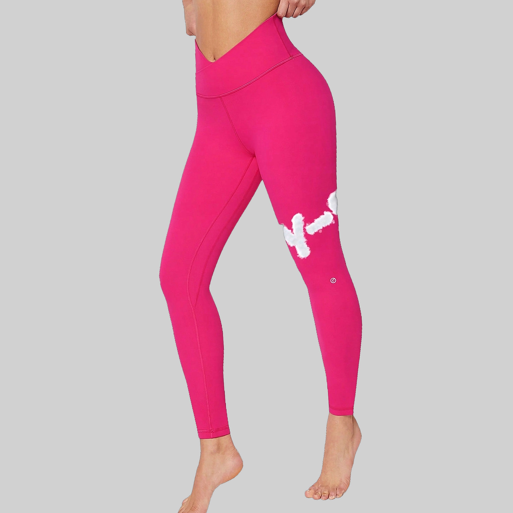 Legginsy Sportowe Gładkie Oddychające Z Wysokim Stanen Glowmode L