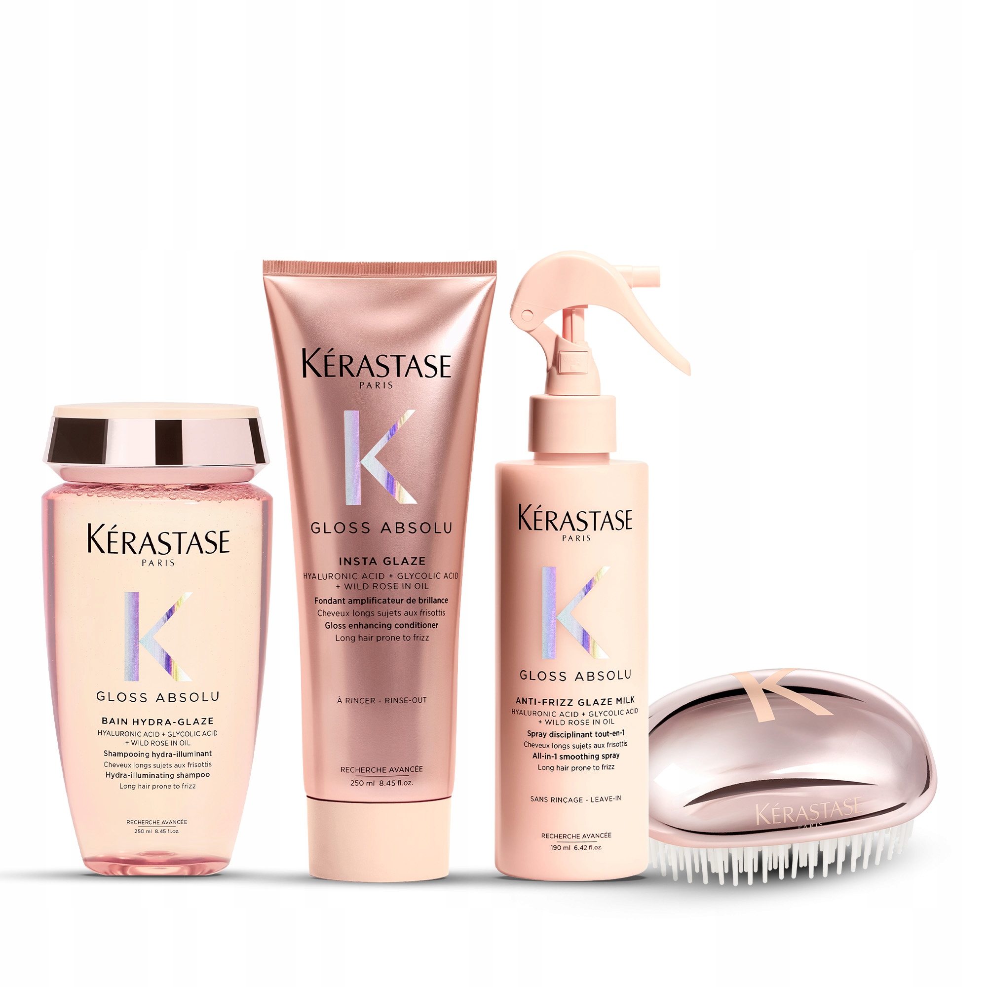 Kérastase Gloss Absolu Zestaw Wygładzający Puszące Się Włosy Szczotka