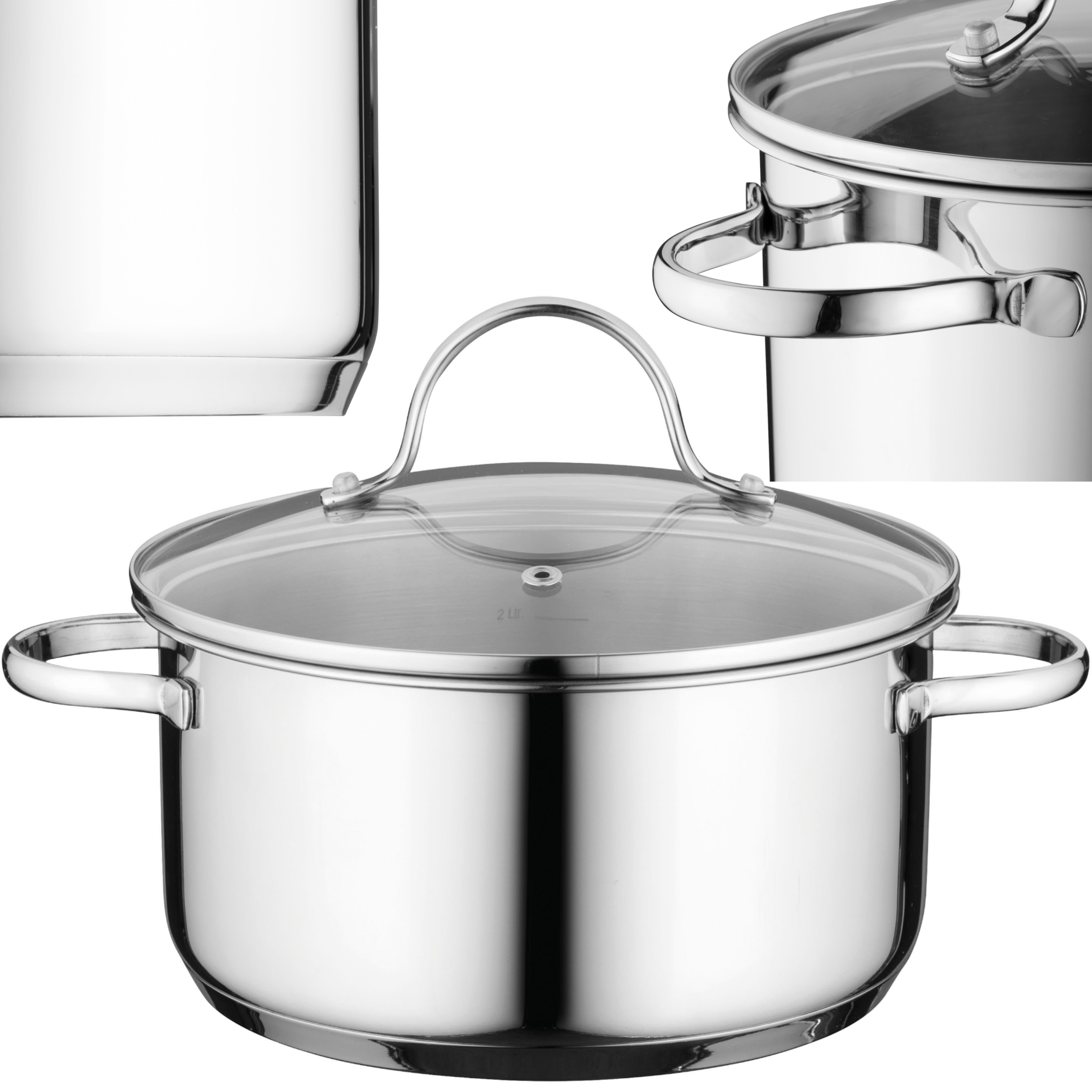 

BergHOFF Garnek Stalowy Z Pokrywą Indukcja 24 CM