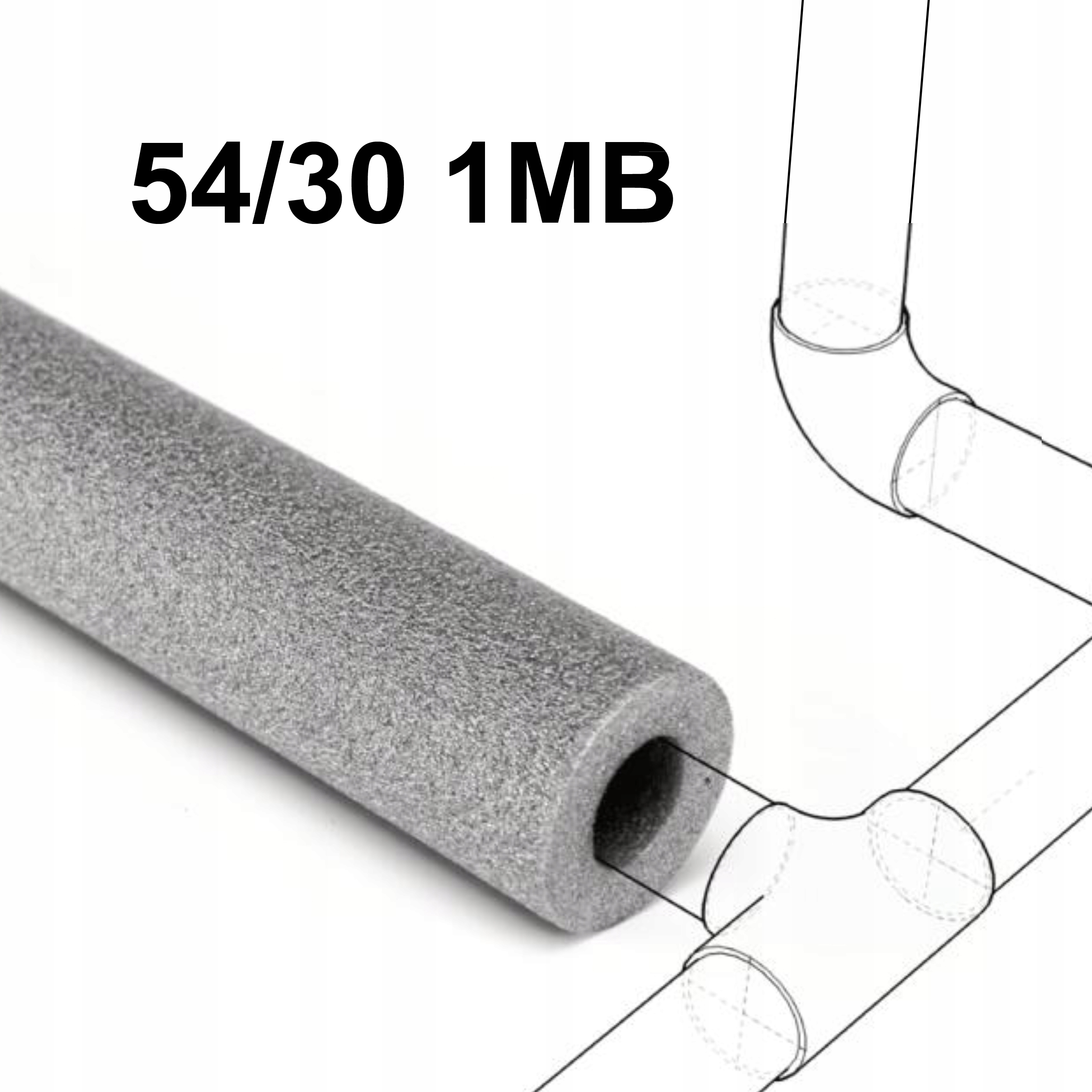 

Otulina na rurę szara 54/30 1MB