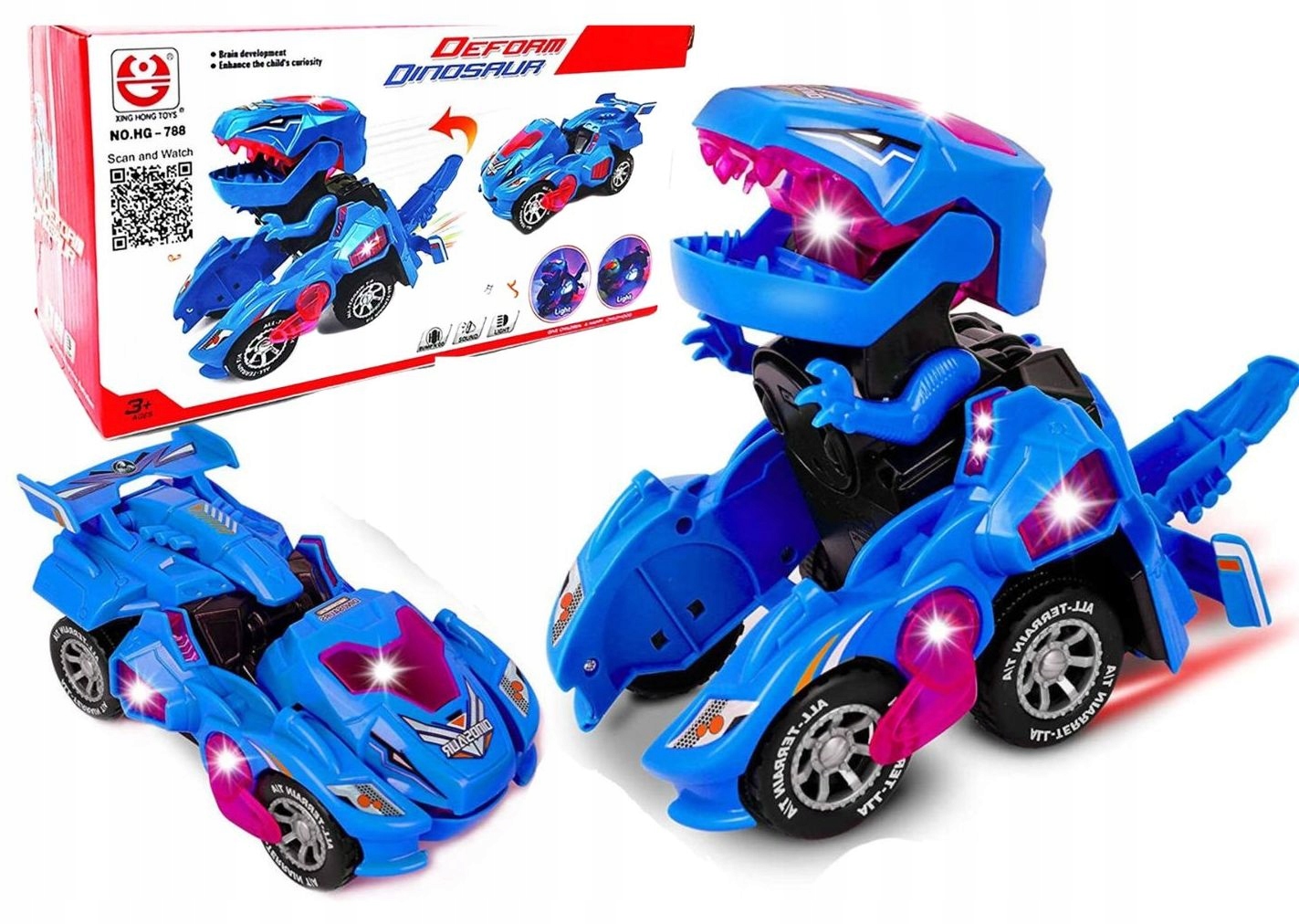 

2W1 Auto Robot Dinozaur Transformujące Autko Bot