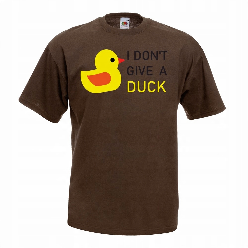 

Koszulka zabawna dont give a duck S brązowa