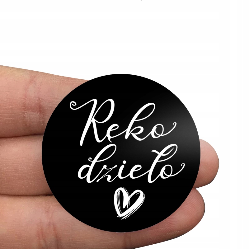 

Naklejki Rękodzieło okrągłe etykiety rolka 200 szt