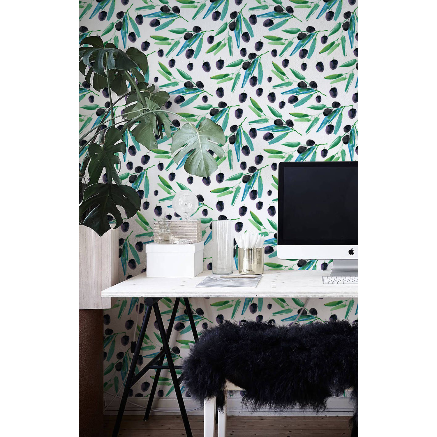 

Flizelinowa fototapeta Oliwki liście 152x104 +klej