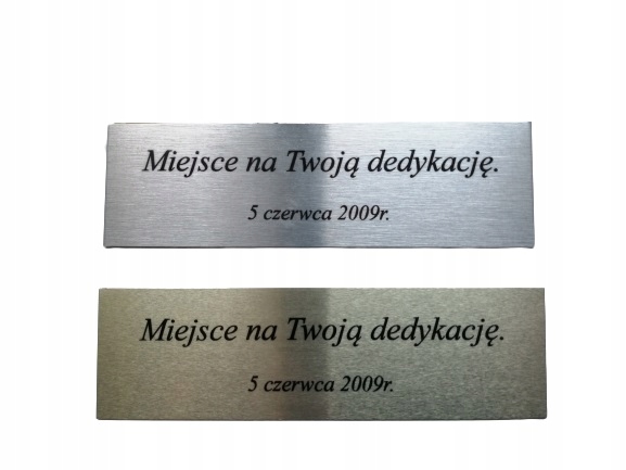 

Tabliczka z Twoją dedykacją