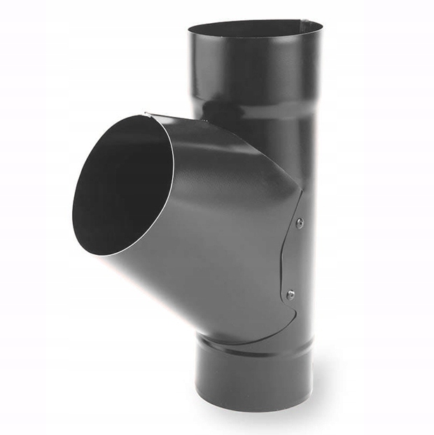 T-rozdělovač 60° pro trubky 90 mm Galeco Ocel Metalic tmavě stříbrná Ral 9007