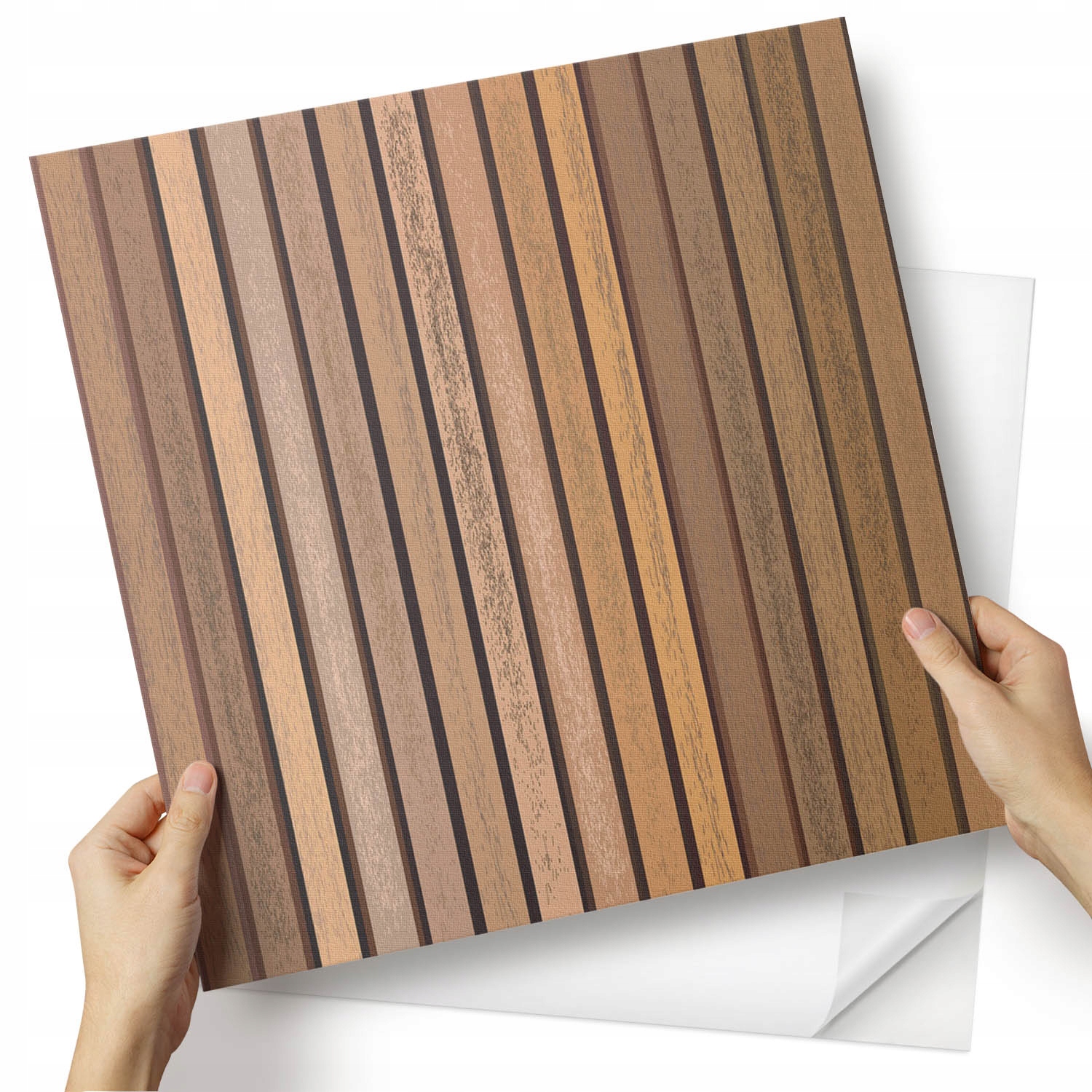 Sada panelů Vinyl Vzory desek s různorodou strukturou 4x50x50 cm