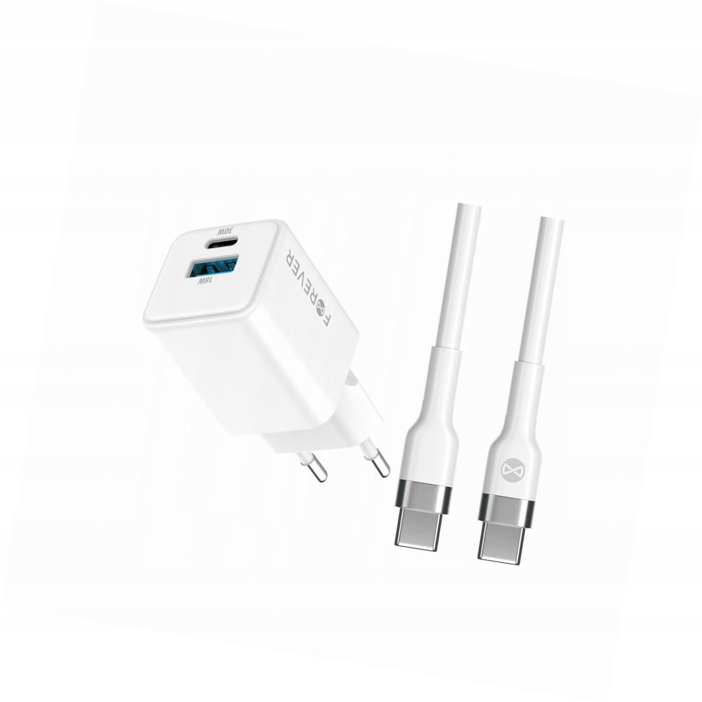 Szybka ładowarka GaN 30W 2 wejścia Usb i Usb-c z kablem do Sony Xperia 5 IV