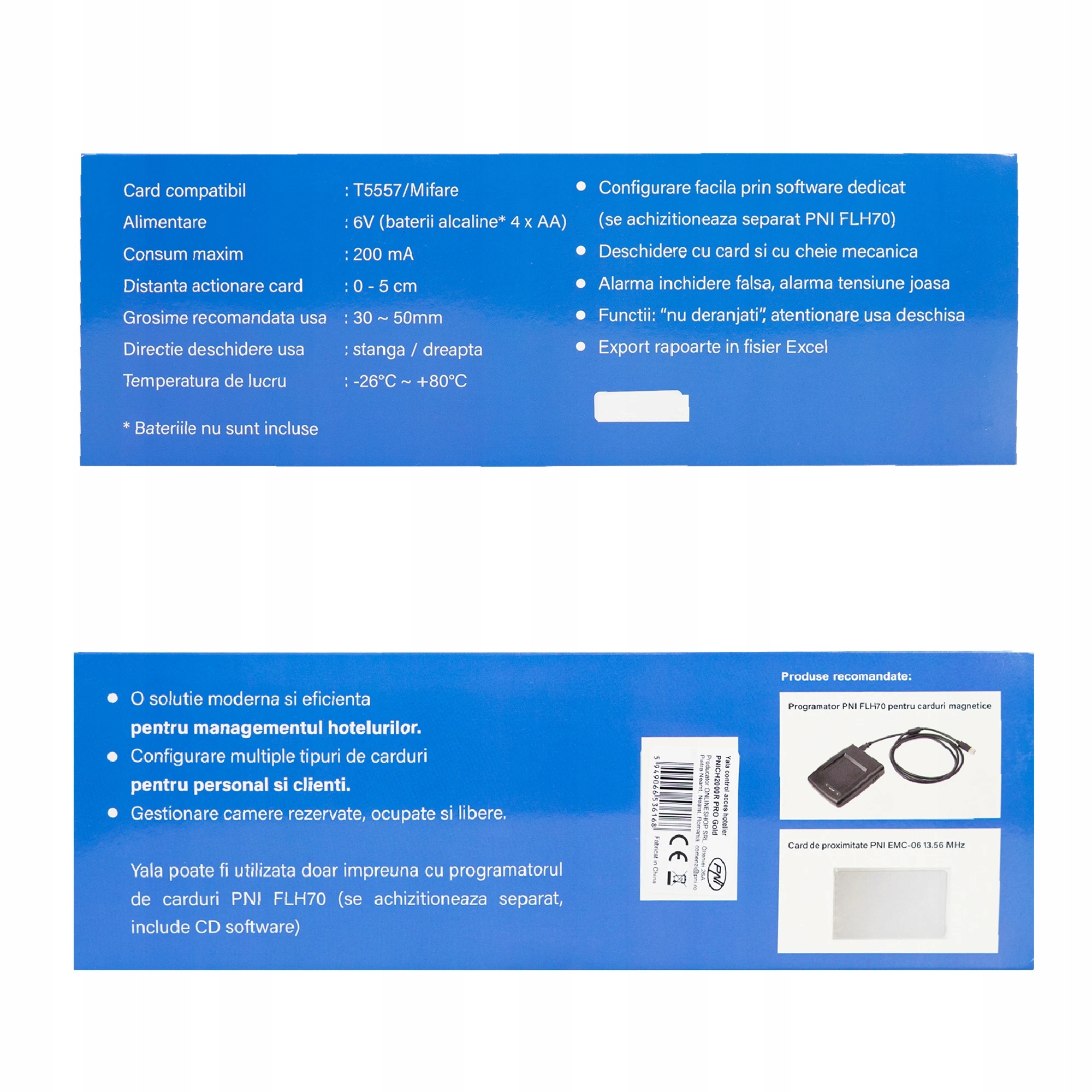 Hotelový prístupový systém Yala Pni CH2000R Pro Gold s otváraním čítačky ka