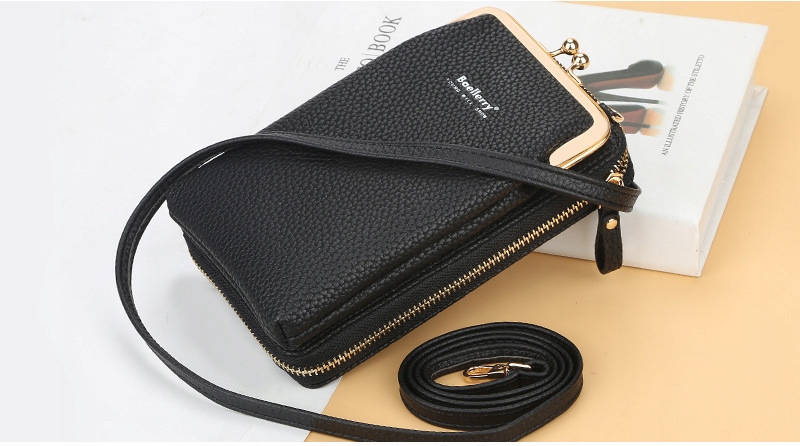 Torebka mini kopertówka listonoszka na telefon portfel czarna elegancka Marka Sajbazar