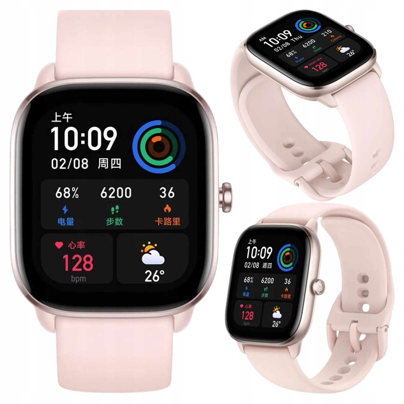 Smartwatch Zegarek Amazfit Gts 4 Mini Róż Pink Bluetooth 5.2 Amoled 270mAh