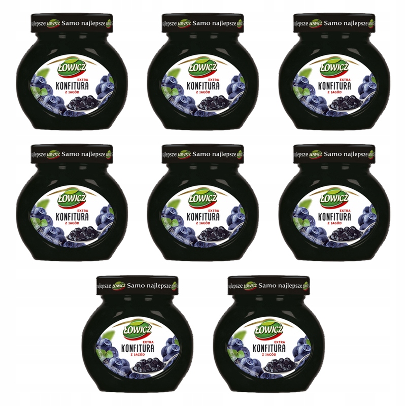 Zavařenina borůvková nízkoslazená Łowicz 240 g X8