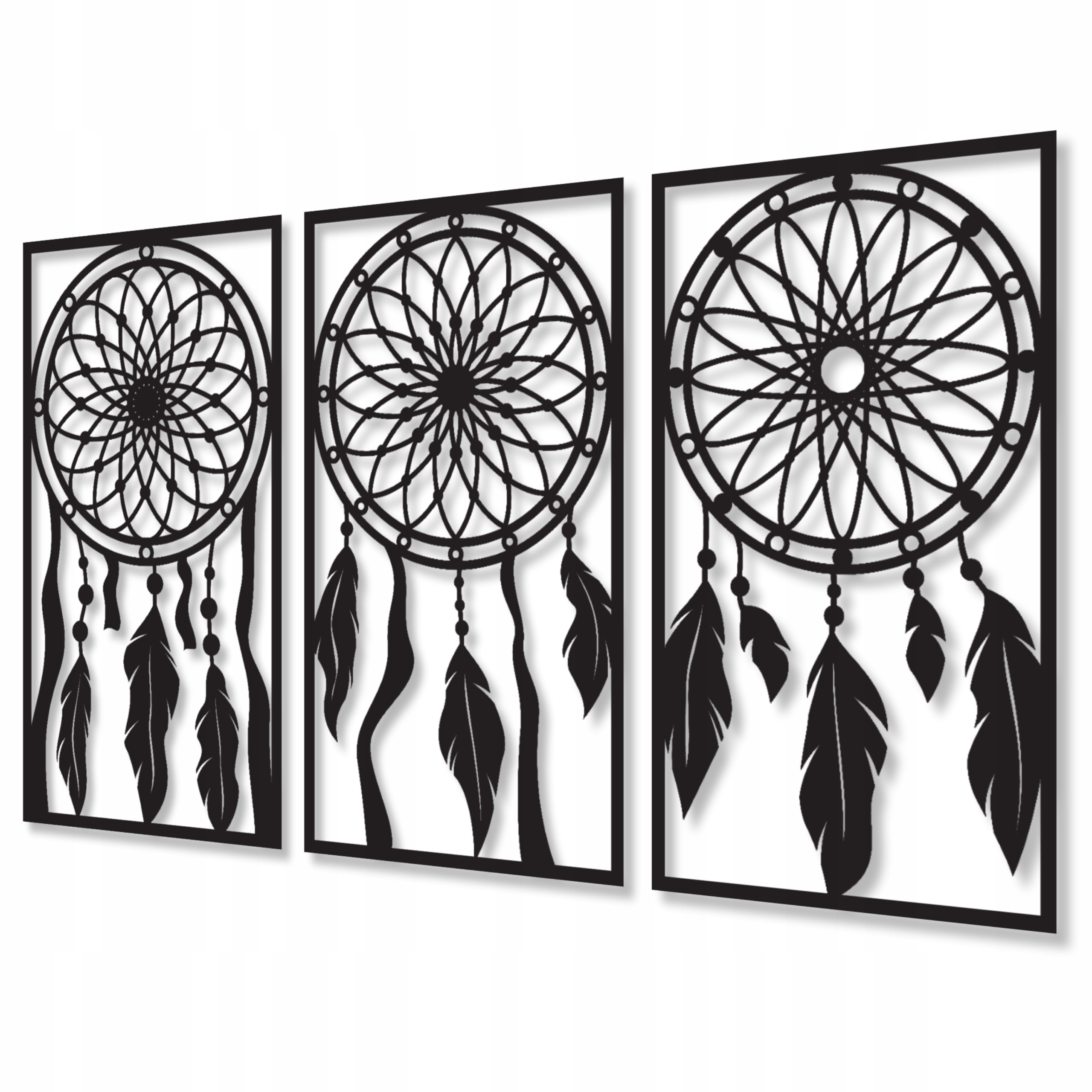 Łapacz Snów Na Ścianę Ażurowa Dekoracja Ścienna 3d