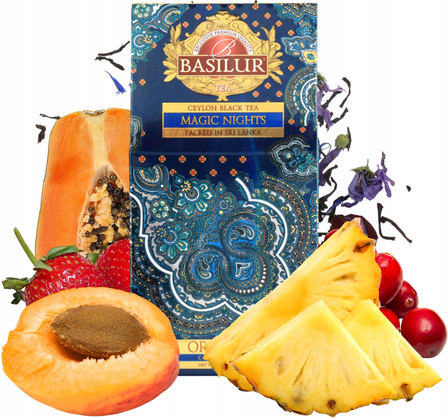 Basilur MAGIC NIGHTS черный чай клубника абрикос-100 г листьев конус
