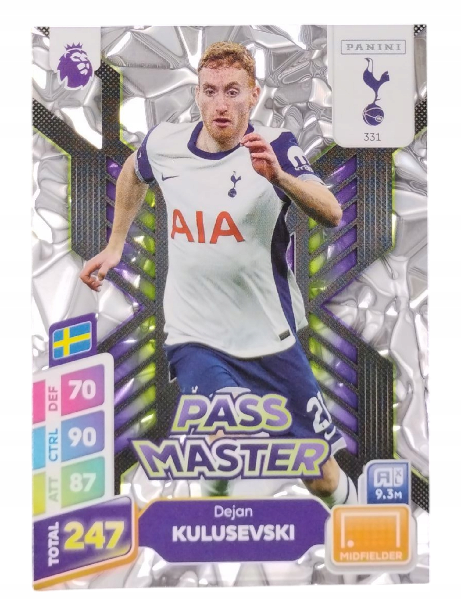 Panini Premier League Plus 2025 Pass Master Dejan Kulusevski 331 Tottenham