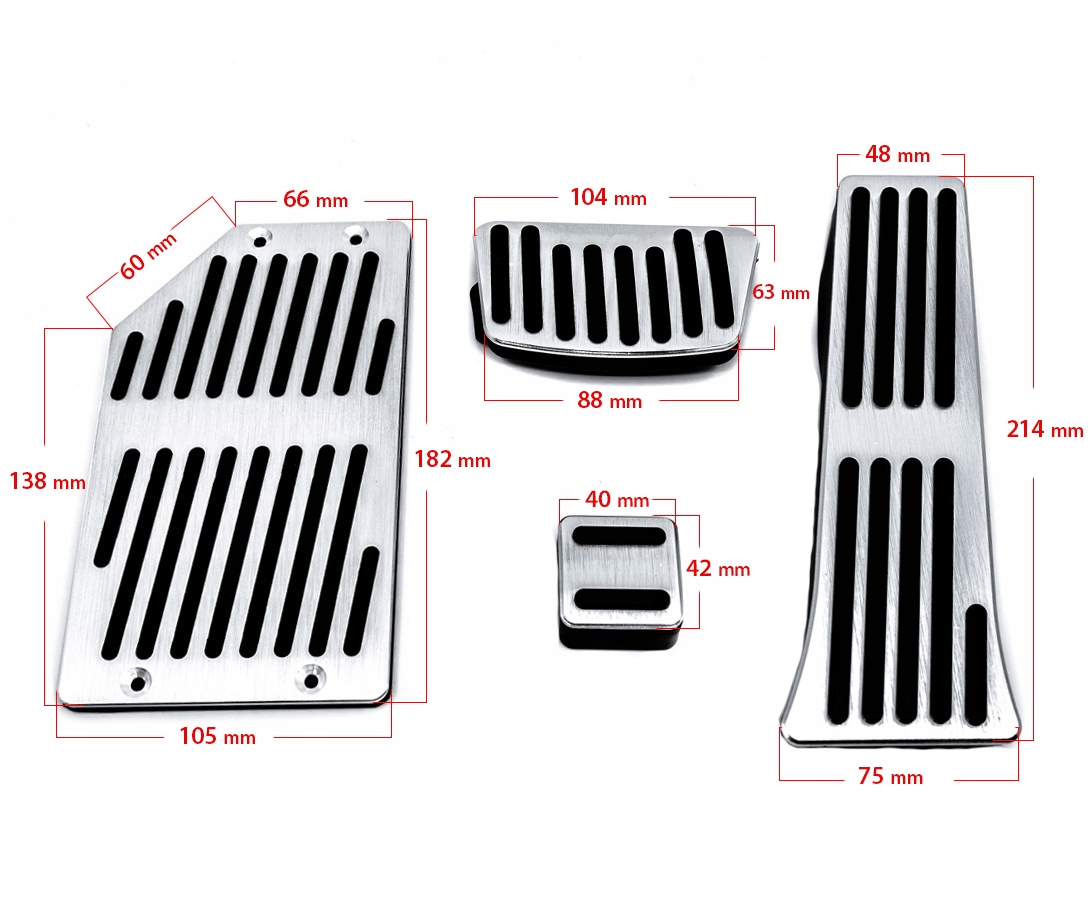 ALUMINIOWE Nakładki na Pedały KIA CARNIVAL HYUNDAI AUTOMAT 2006-2023 SPORT Numer katalogowy producenta Nakładki na pedały KIA