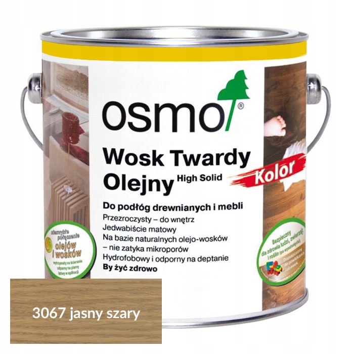 Osmo Tvrdý olejový vosk 2.5L svetlosivý 3067