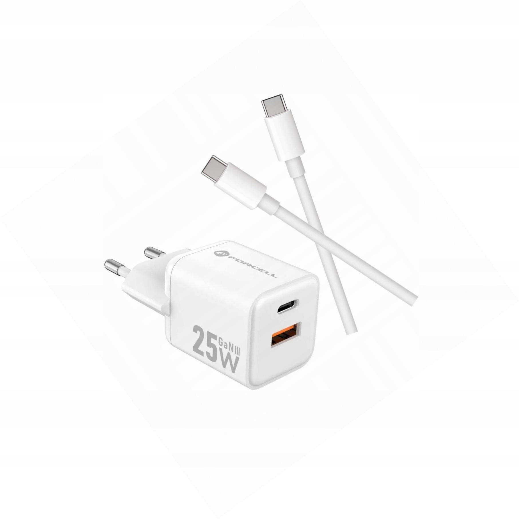 Szybka ładowarka Gan 25W 2 porty z kablem Usb-c do Huawei P40 Pro