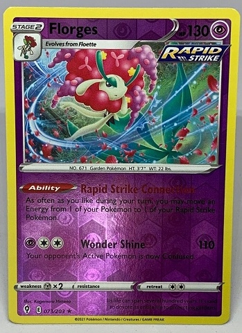 Karta Pokemon Tcg Florges (073/203) Reverse Holo Rapid Strike